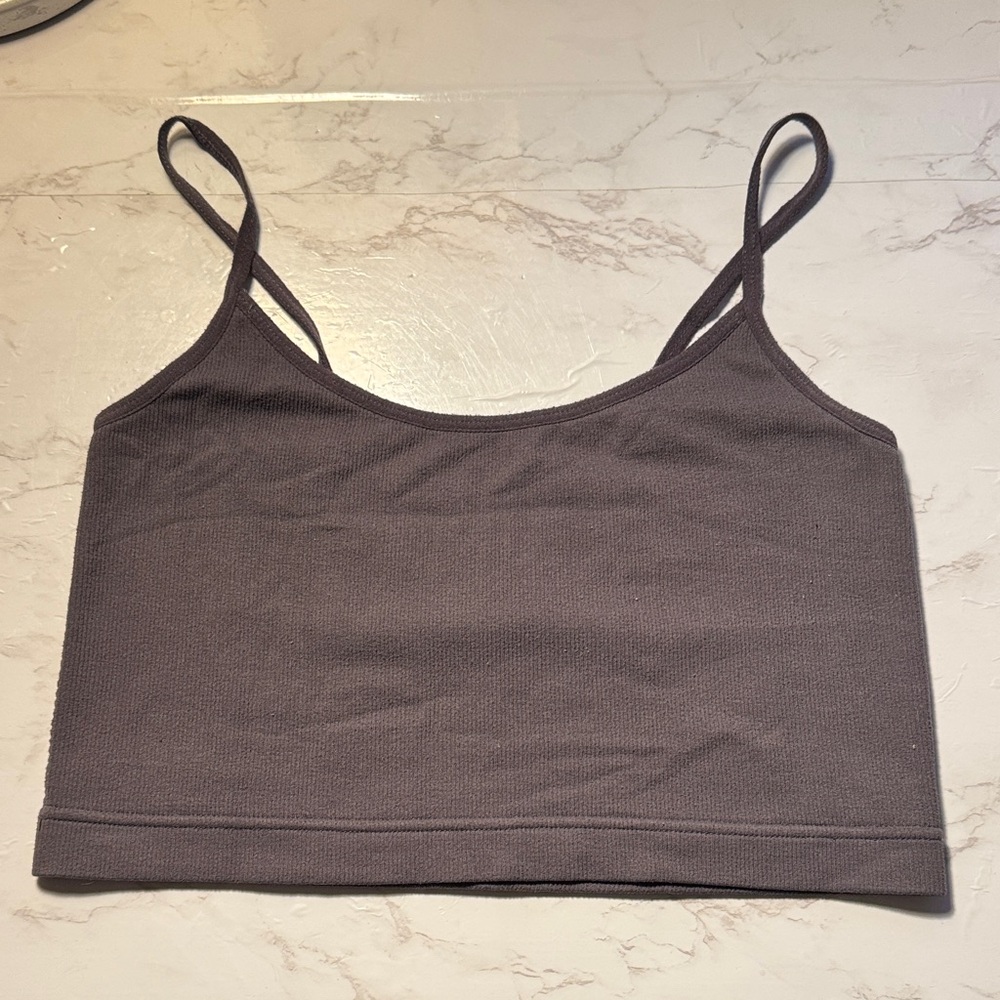 Garage Charcoal Cropped Tank